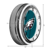 Load image into Gallery viewer, Philadelphia Eagles 18&quot; Neon Clock