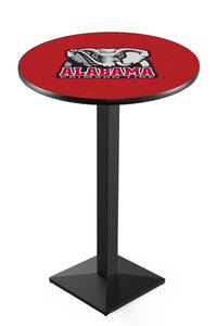 University of Alabama (Elephant) 30" Top Pub Table with Black Wrinkle Finish