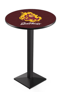 Arizona State University (Sparky) 30" Top Pub Table with Black Wrinkle Finish