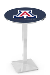 University of Arizona 30" Top Pub Table with Chrome Finish