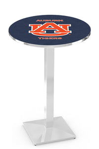 Auburn University 30" Top Pub Table with Chrome Finish