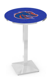 Boise State University 30" Top Pub Table with Chrome Finish