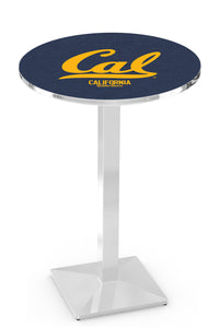 University of California 30" Top Pub Table with Chrome Finish