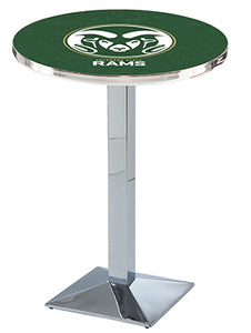 Colorado State University 30" Top Pub Table with Chrome Finish