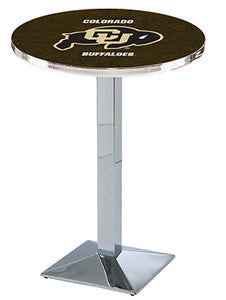 University of Colorado 30" Top Pub Table with Chrome Finish