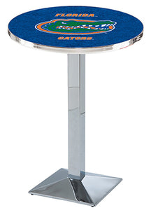 University of Florida 30" Top Pub Table with Chrome Finish