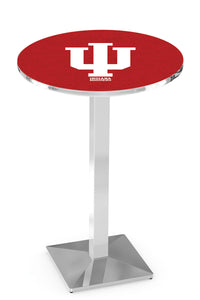 Indiana University 30" Top Pub Table with Chrome Finish