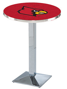 University of Louisville 30" Top Pub Table with Chrome Finish