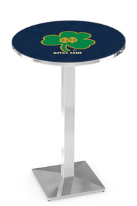 Notre Dame (Shamrock) 30" Top Pub Table with Chrome Finish