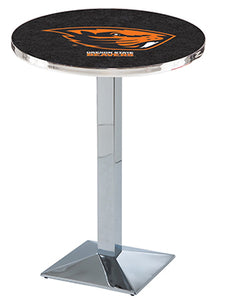 Oregon State University 30" Top Pub Table with Chrome Finish