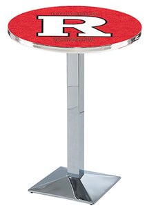 Rutgers 30" Top Pub Table with Chrome Finish