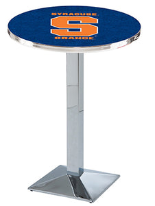 Syracuse University 30" Top Pub Table with Chrome Finish