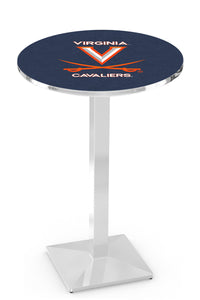 University of Virginia 30" Top Pub Table with Chrome Finish