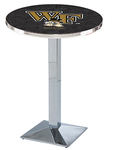 Wake Forest University 30" Top Pub Table with Chrome Finish
