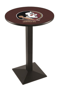 Florida State (Head) 30" Top Pub Table with Black Wrinkle Finish