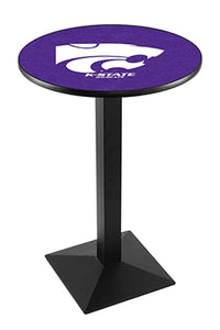 Kansas State University 30" Top Pub Table with Black Wrinkle Finish