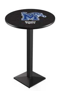 University of Memphis 30" Top Pub Table with Black Wrinkle Finish