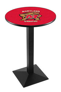 University of Maryland 30" Top Pub Table with Black Wrinkle Finish