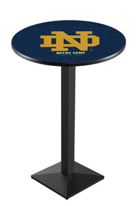 Notre Dame (ND) 30" Top Pub Table with Black Wrinkle Finish