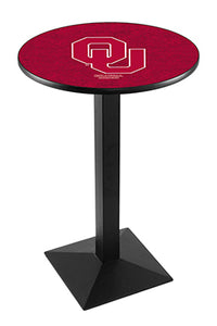 Oklahoma University 30" Top Pub Table with Black Wrinkle Finish