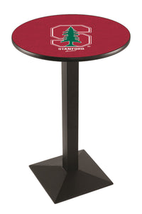 Stanford University 30" Top Pub Table with Black Wrinkle Finish