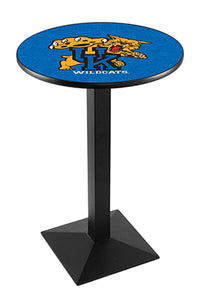 University of Kentucky (Cat) 30" Top Pub Table with Black Wrinkle Finish