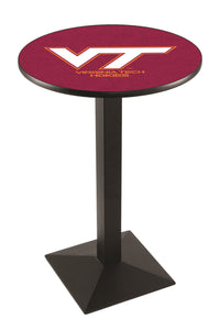 Virginia Tech University 30" Top Pub Table with Black Wrinkle Finish