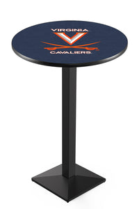 University of Virginia 30" Top Pub Table with Black Wrinkle Finish