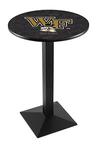 Wake Forest University 30" Top Pub Table with Black Wrinkle Finish