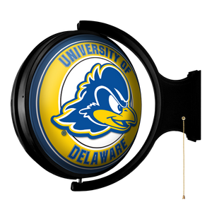Delaware Blue Hens: Original Round Rotating Lighted Wall Sign Default Title
