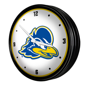 Delaware Blue Hens: Retro Lighted Wall Clock Default Title