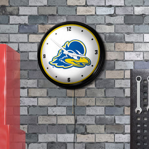 Delaware Blue Hens: Retro Lighted Wall Clock Default Title