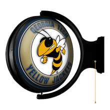 Load image into Gallery viewer, Georgia Tech Yellow Jackets: Mascot - Original Round Rotating Lighted Wall Sign - The Fan-Brand