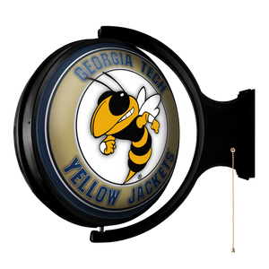 Georgia Tech Yellow Jackets: Mascot - Original Round Rotating Lighted Wall Sign - The Fan-Brand