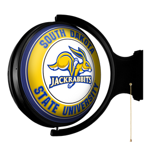 South Dakota State Jackrabbits: Original Round Rotating Lighted Wall Sign Default Title