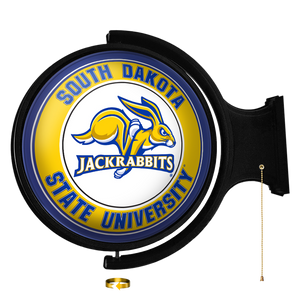 South Dakota State Jackrabbits: Original Round Rotating Lighted Wall Sign Default Title