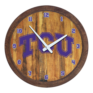 TCU Horned Frogs: "Faux" Barrel Top Wall Clock Default Title