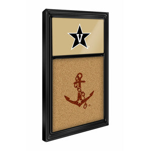 Vanderbilt Commodores: Dual Logo - Cork Note Board Gold