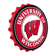 Load image into Gallery viewer, Wisconsin Badgers: Bottle Cap Wall Sign - The Fan-Brand