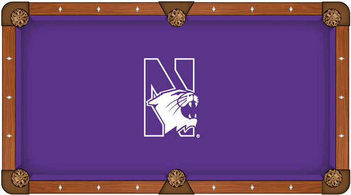 Northwestern Wildcats 8-Foot Billiard Cloth