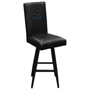 Swivel Bar Stool With Miami Marlins Primary Logo Panel