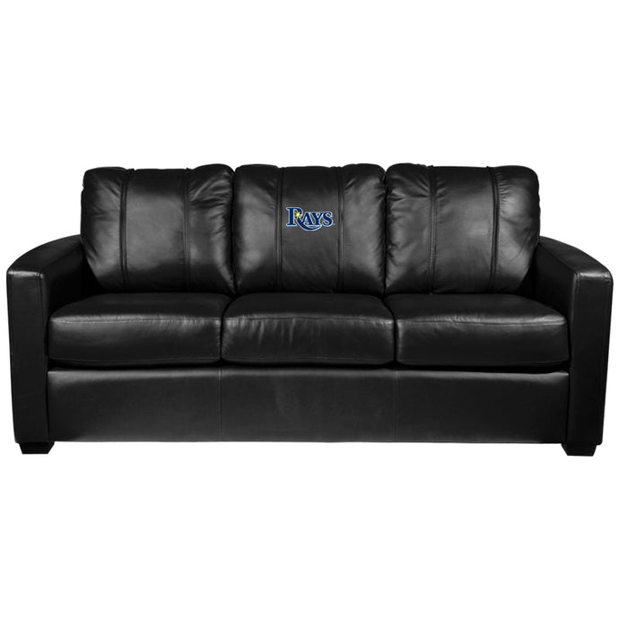 Silver Sofa with Tampa Bay Rays Logo