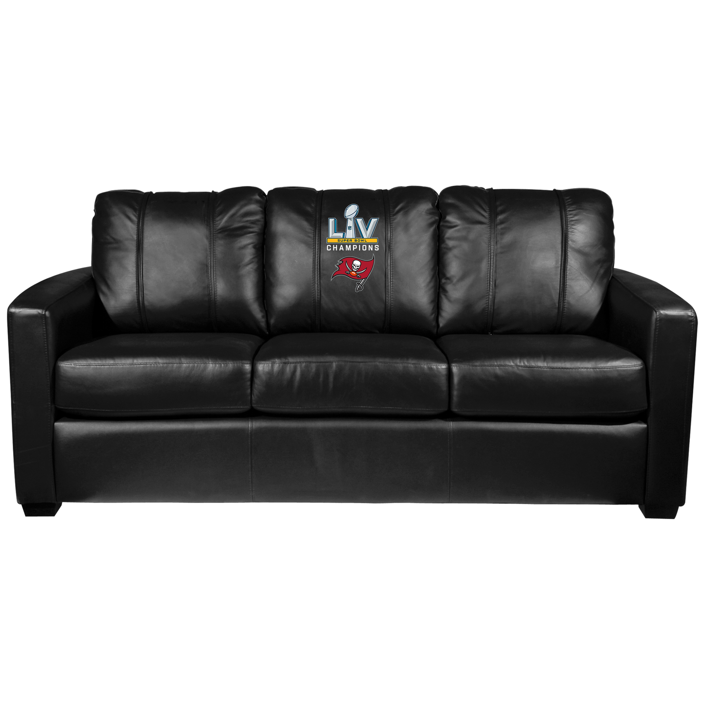 Tampa Bay Buccaneers Primary Super Bowl LV Logo Silver Sofa