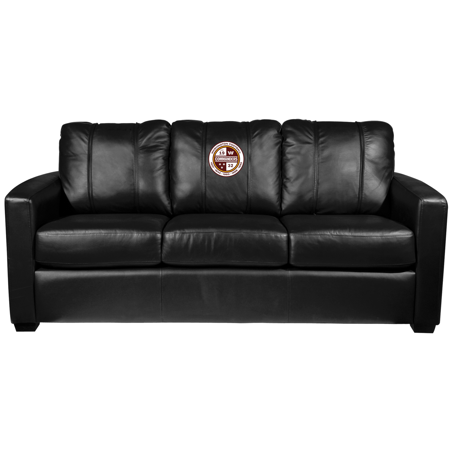 Silver Sofa with Washington Commanders Secondary Logo