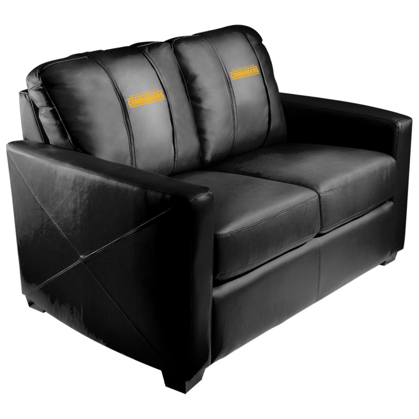 Silver Loveseat with Washington Commanders Wordmark Logo