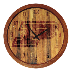Purdue Boilermakers: Branded "Faux" Barrel Top Wall Clock - The Fan-Brand