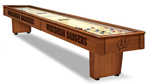 Wisconsin Badgers 12' Shuffleboard Table