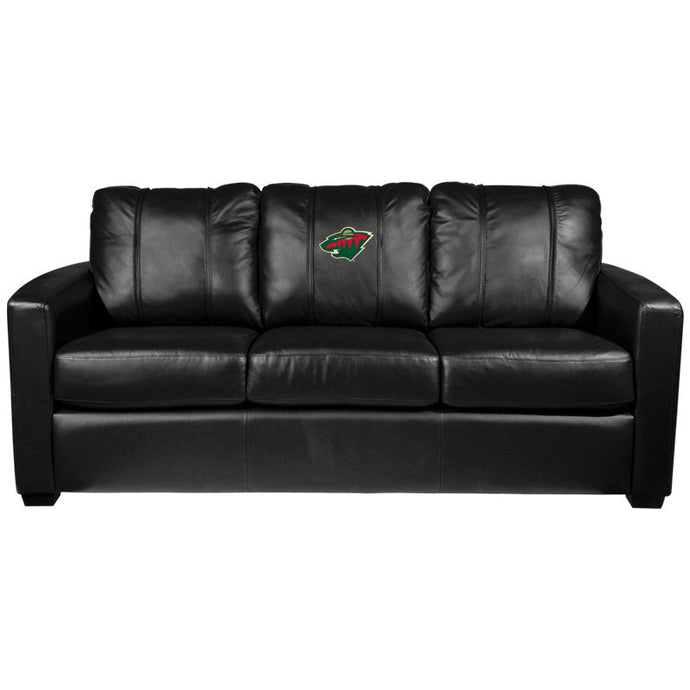 Silver Sofa with Minnesota Wild Logo