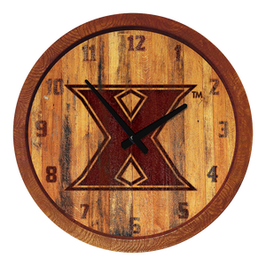 Xavier Musketeers: Branded "Faux" Barrel Top Wall Clock - The Fan-Brand