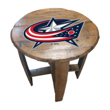 Load image into Gallery viewer, Columbus Blue Jackets Oak Barrel Table